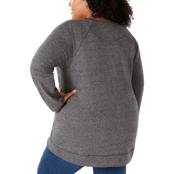 Style & Co Plus Sz-1x "LOVE" Sweatshirt with Sequin Detail NWT - Picture 4 of 4